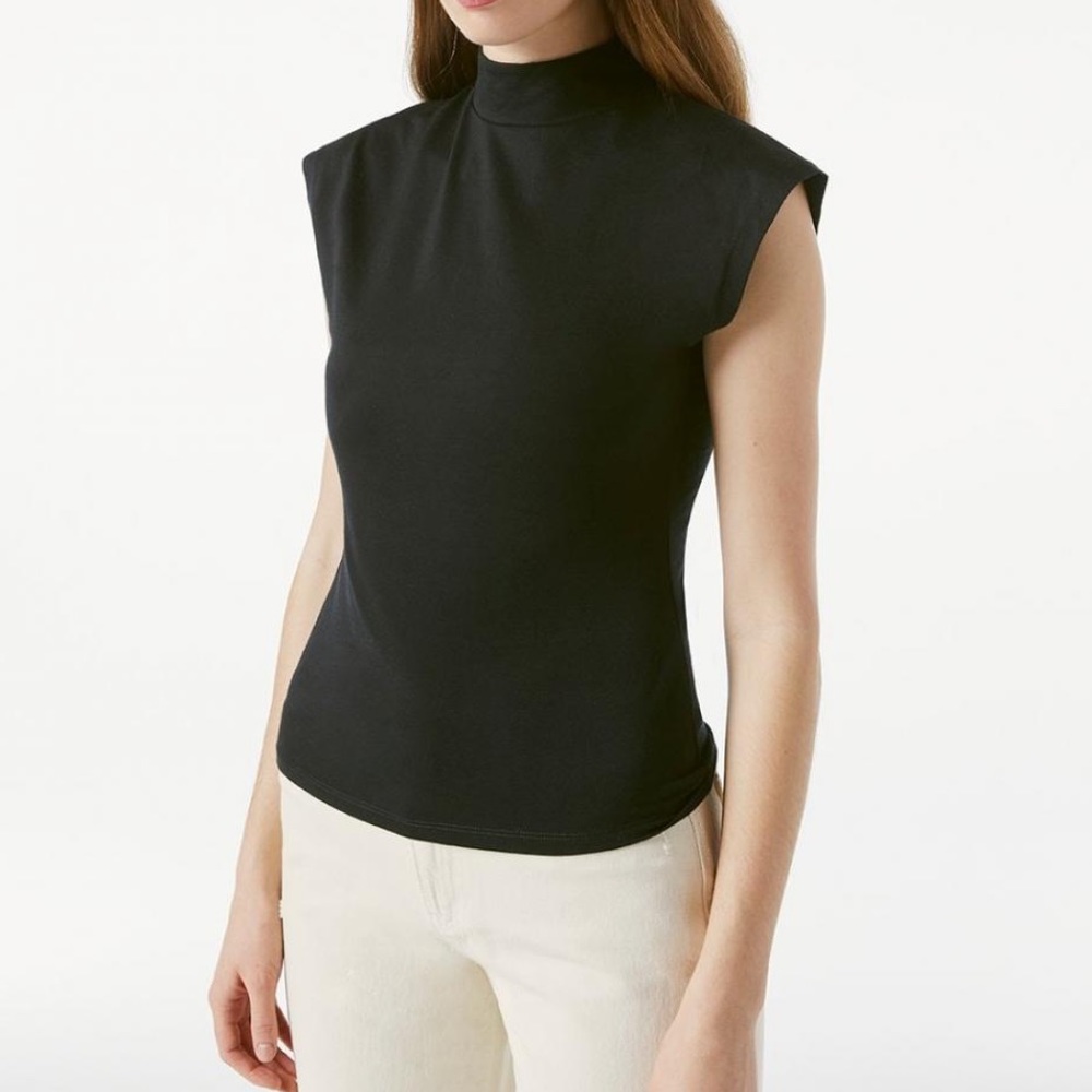 Frame mock neck tee
